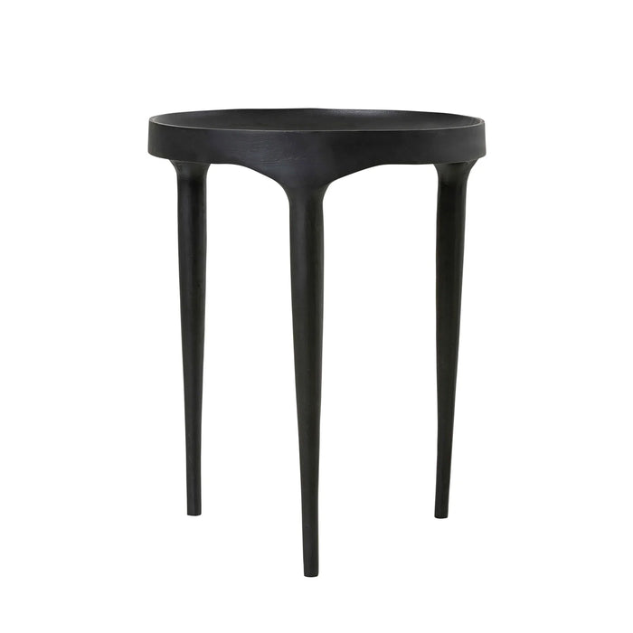 Matt Black Side Table  39.5 cm H: 50.5 cm