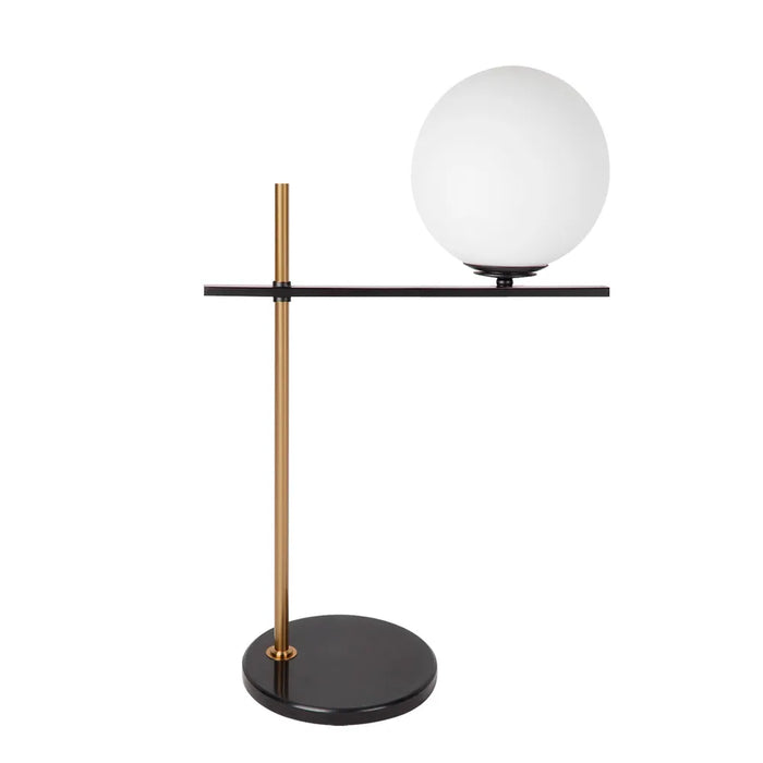 Marble Table Lamp in black & brass