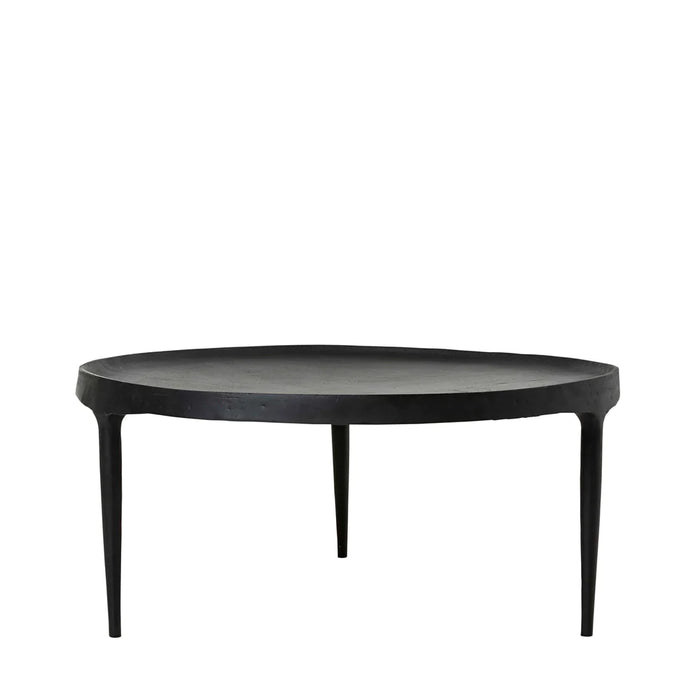 Matt Black Large Coffee Table D90 x 38H