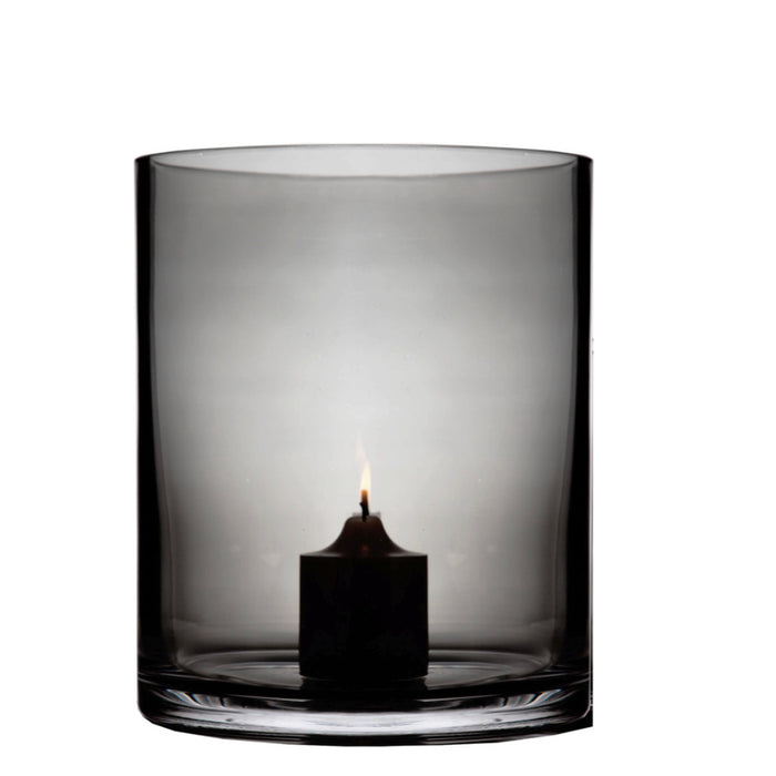 Black Glass Candle Holder 30cm