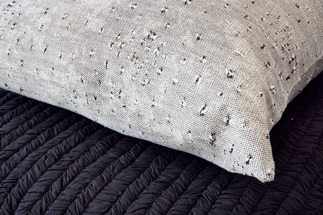 Herringbone Cotton Bed Coverlet - BLK