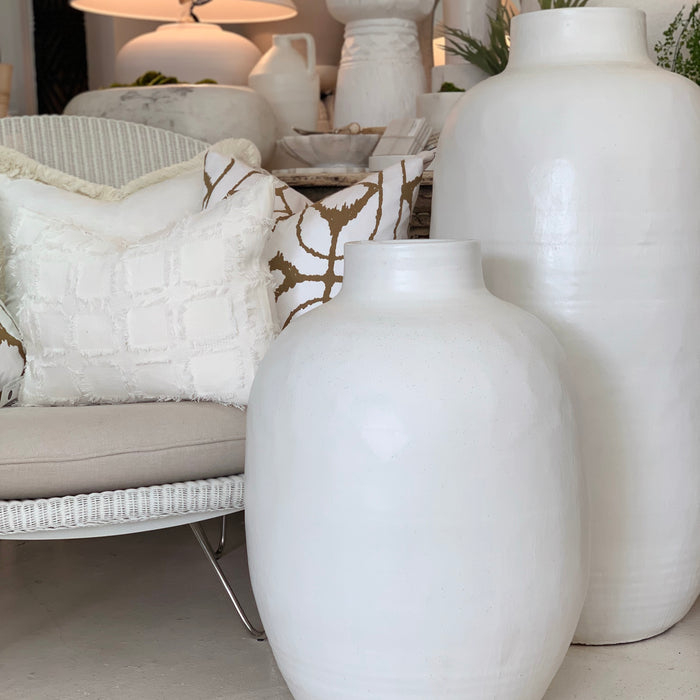 White Ceramic Vase 105cm