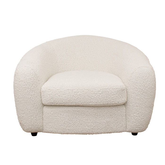 Boucle Curved Back Arm Chair