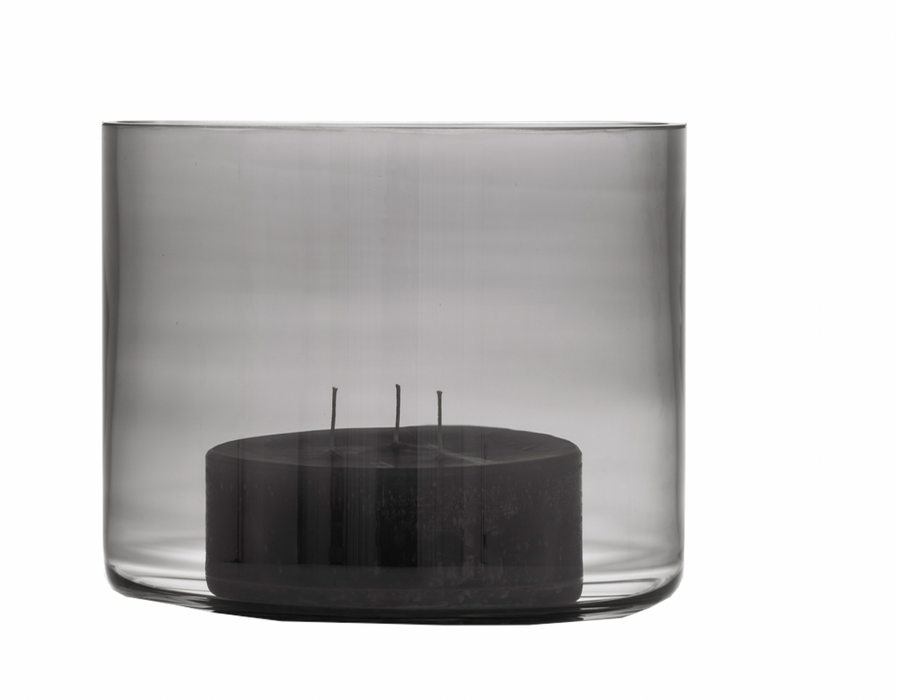 Candleholder Lustre Black 25cm