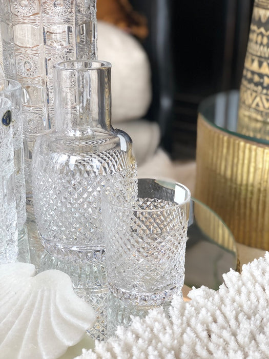 Crystal Bedside Water Carafe Pave Cut