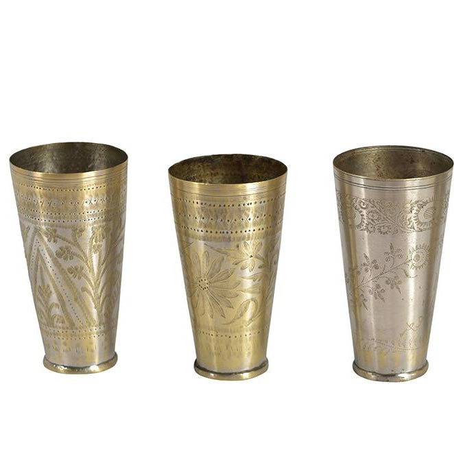 Brass Lassi Cups
