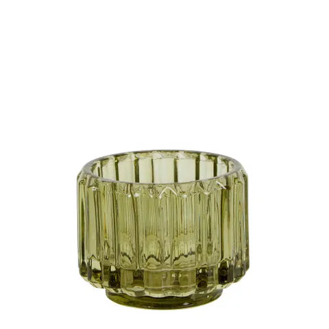 Ribbed Glass Tealight