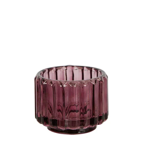 Ribbed Glass Tealight