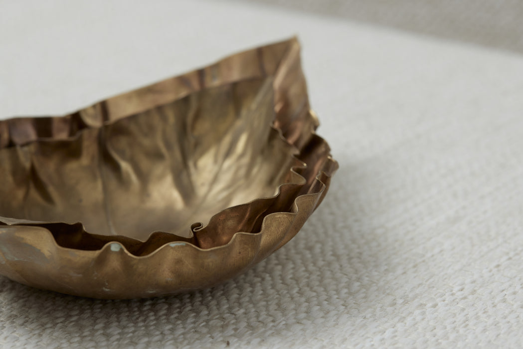 Brass Leaf Bowl Set Of 2